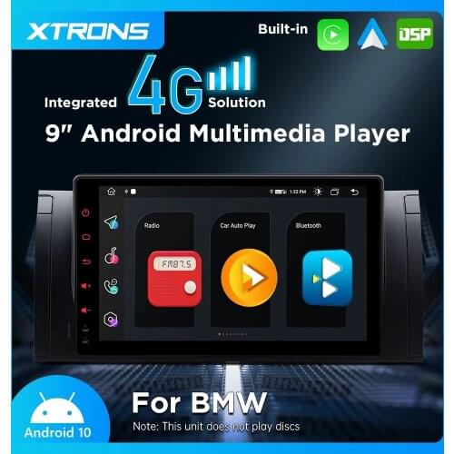 XTRONS 9'' Android 10.0 Car Multimedia Player for BMW X5 E53 1999-2001 2002 2003 2004 2005 2006 GPS 4+64GB DSP Carplay NO DVD