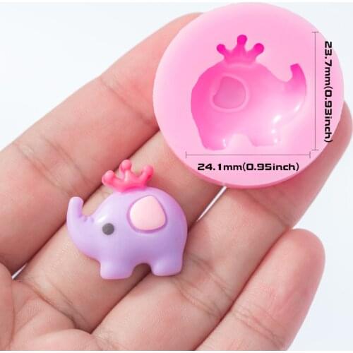 YF129 Elephant Silicone Mold - Fondant Cake Decoration Candy Resin Clay Art Craft Pendant Necklace Making