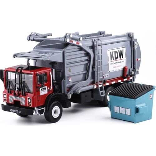 1:24 Garbage Truck Sanitation Trucks Clean Car Toy Alloy Materials Handling Truck Garbage Cleaning Vehicle Model For Kids Gift