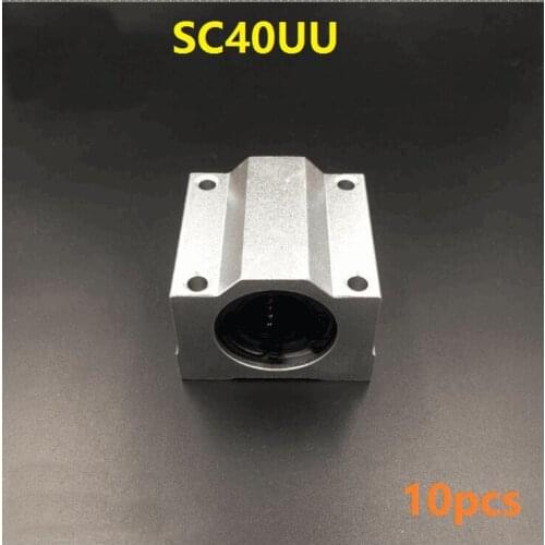 10pcs/lot SC40UU SCS40UU Bearing 40mm linear case unit linear guide shaft linear blocks for CNC router linear guide
