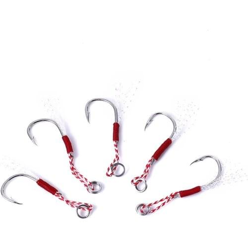 50pcs/10pack Wire Jig Hooks High Carbon Steel Fishing Hook Binding Hook Fishing Accessories