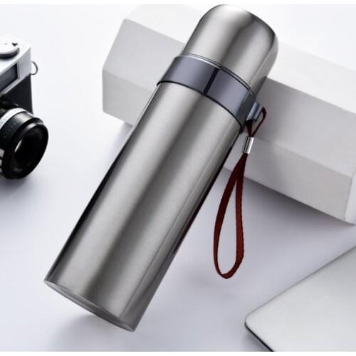500ml Fashion Business Stainless Steel Thermos Portable Insulated Water Bottle Outdoor Sport Travel Mug