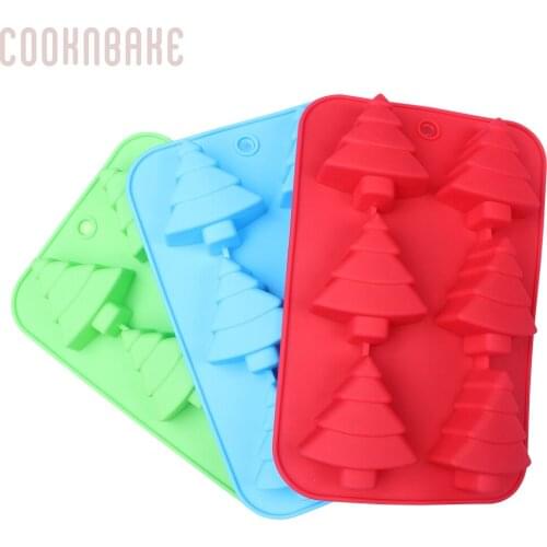 COOKNBAKE DIY Silicone Cake Mold Christmas Tree For handmade soap Christmas Decorations For Home SSCM-001-15