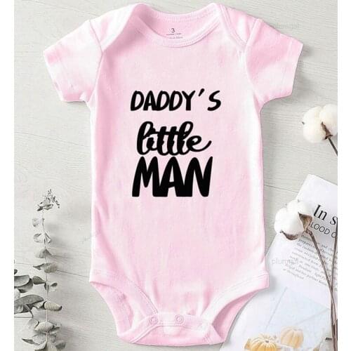 Children Jumpsuits Printing Daddys Little Man Clothing for Babies Baby Clothes Cotton Toddler Rompers Newborn Girl Outfits