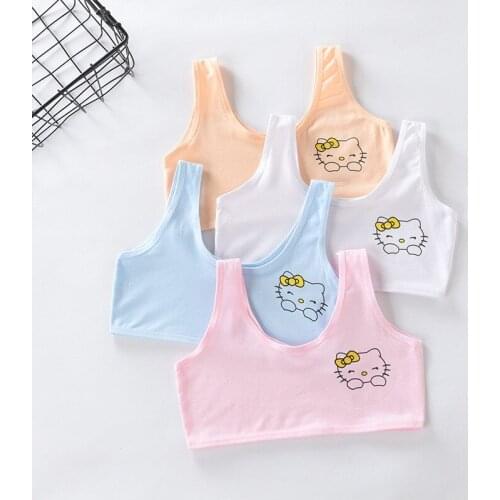 Kids Sport Training Bra Girls Bra Teen Underwear Brassiere Teenage Vest Push Up Undercloth Teens Tube Tops 12-16Y Summer