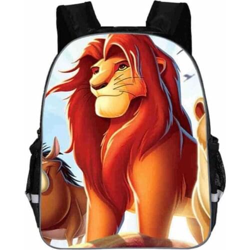 Disney Brand The Lion King School Bags For Boys Girls Christmas gift For Baby Children Simba Cartoon Bag Kids Backpack