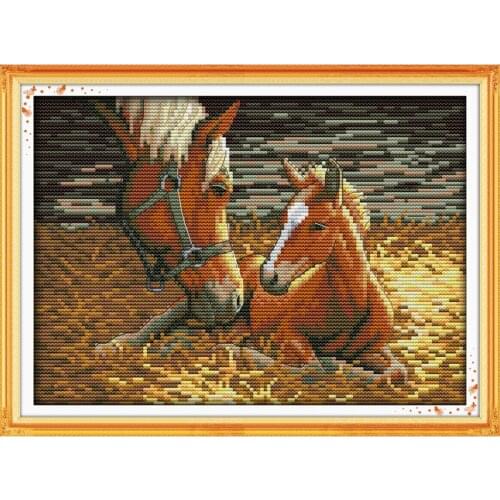 Everlasting Love Christmas Deep Love Of Mother And son(2) Chinese Cross Stitch Kits Ecological Cotton New Store Sales Promotion