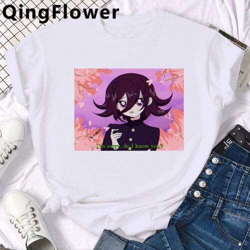 Anime Ouma Kokichi Danganronpa V3 Mikan Tsumiki t shirt male harajuku kawaii japanese vintage summer top harajuku couple clothes