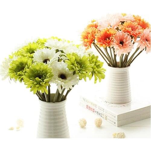 20pcs artificial silk gerbera chrysanthemi flower chrysan home and party decorative flowers festive free shipping