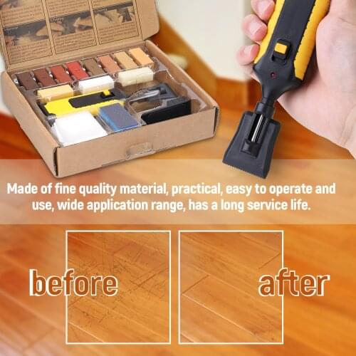 Laminate Repairing Kit Wax System Floor Worktop Sturdy Casing Chips Scratches Mending Tool Set Repair Hand Tool Kit
