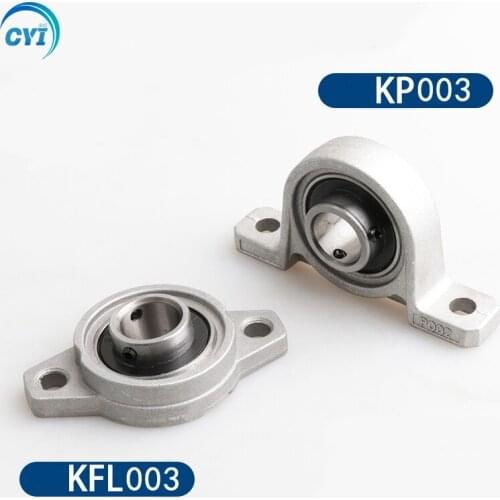 2PCS Zinc Alloy Diameter 17mm Bore Ball Bearing Pillow Block Mounted Support KFL003 KP003