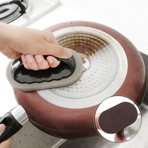 Kitchen Sponge Brush Melamine Sponge Cleaning Brush Descaler Knife Pot Pot Cleaner Powerful Decontamination Brush