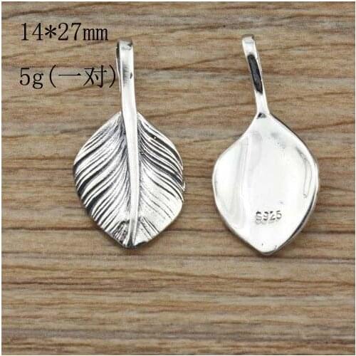 Takahashi Kagura Goros 925 Sterling Silver Handmade Leaves Feather Pendant Trend Personality Accessories Jewelry Men And Women