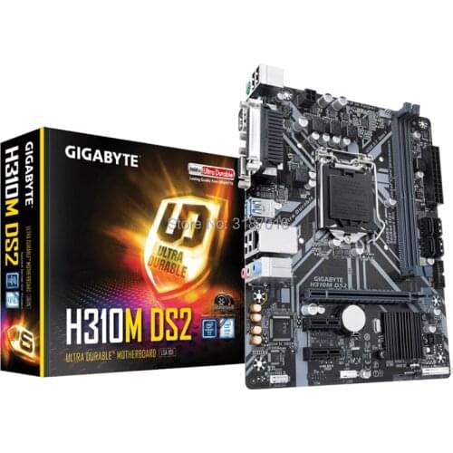 For Gigabyte GA-H310M DS2 Original NEW H310 Motherboard H310 H310M DS2 Socket LGA 1151 DDR4 Support I5 9600 8600 7600