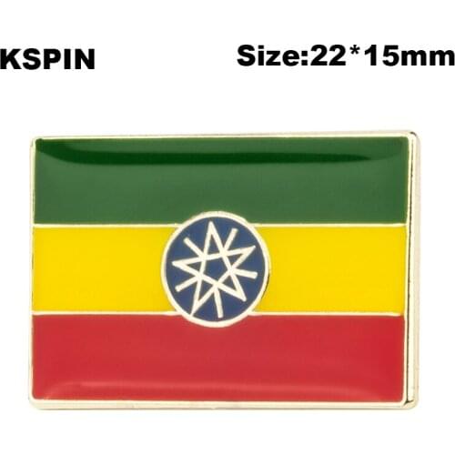 Ethiopia Badge Symbol Pin Metal Badges Decorative Brooch Pins for Clothes Brooch Jewelry XY0753
