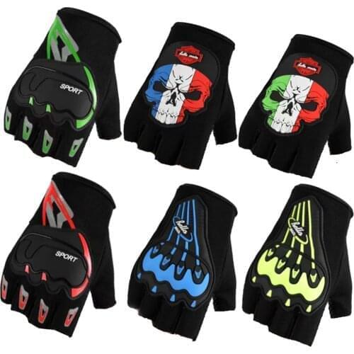 Motorcycle Gloves Breathable Half Finger Racing Gloves Outdoor Sports Protection Riding Cross Dirt Bike Gloves Guantes Moto