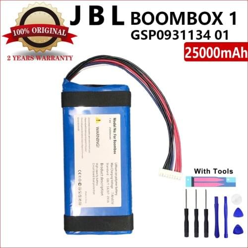 100% New GSP0931134 01 25000mAh Battery For JBL Boombox Player Speaker Bluetooth Batteries Batteria With Tools+Tracking Number