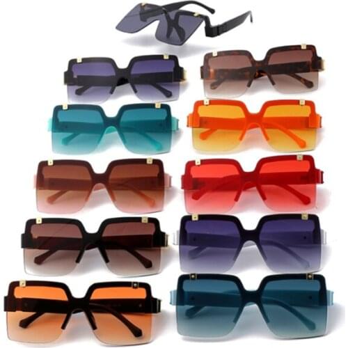 2021 Latest Box Gradient Color Lenses Trend Mens Sunglasses Fashion Ladies Sunglasses Well-known Designer Glasses UV400