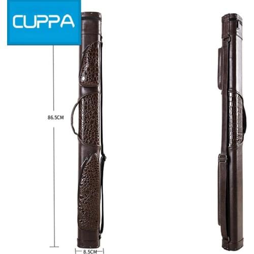 New Cuppa 3 Holes 1/2 Pool Cue Case Billiard Pool Cues Cases Brown Billiard Accessories PU China 2016
