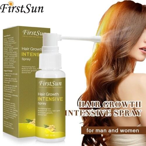 New Hair Growth Spray Ginger Anti Hair Loss Spray Enhance Hair Root Strengthen Fast Hair Growth Serum Thick & Dense Hair Care