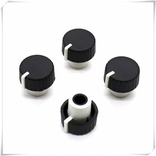 2 Pieces Plastic Adjustment Knob Diameter 19.5mm Height 18mm Plastic Knob Cap Flower Axis / D Axis Inner Hole 6mm