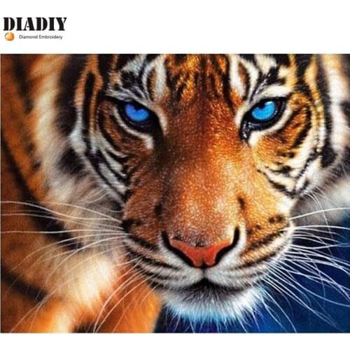 Full round& square diamond 5D DIY diamond embroidery animal tiger diamond painting Cross Stitch Rhinestone mosaic decor home