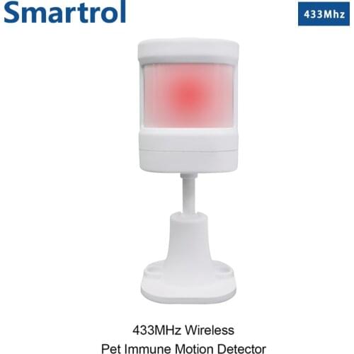 433MHz Wireless PIR With Foot Stand Smart Human Body Motion Sensor Anti-Pet Infrared Detector For GSM Home Security Alarm System