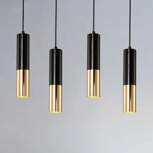 Modern Pendant Lights GU10 LED Lamp Single Dining light Bar lamps Pendant Lamp Lighting For living Room D60mm Aluminum Tube lamp