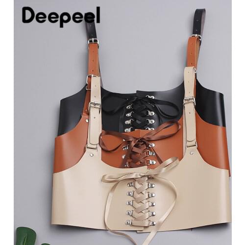 Deepeel 1pc 72cm 2021 New Punk Women PU Strap Suspenders Cummerbunds Female Fashion Waist Corset Luxury Harness Peplum Belt