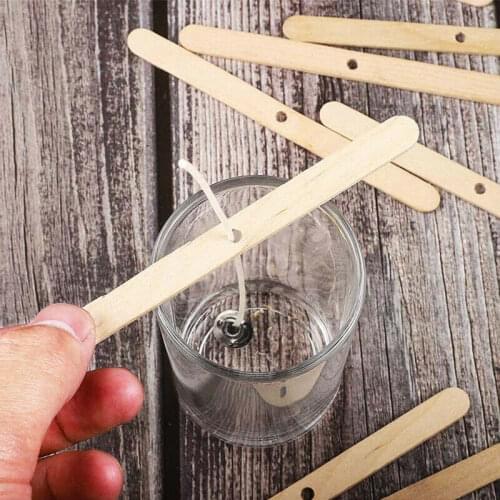 100Pcs Wooden Candle Wicks Holder Centering Device DIY Handmade Candle Making Tools