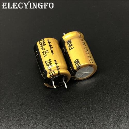 2pcs/10pcs 2200uF 35V NICHICON FW Series 16x25mm 35V2200uF HiFi Audio Capacitor
