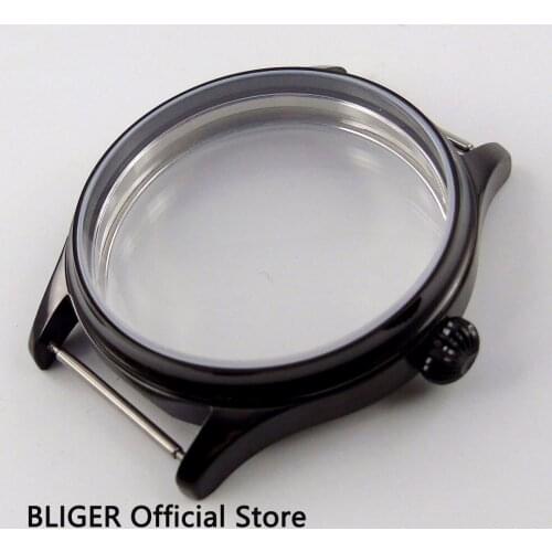 44MM Stainless Steel PVD Coated Watch Case Fit For ETA 6497 6498 Hand Winding Movement C79