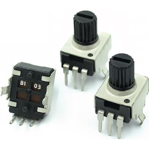 50PCS RV09 1K 2K 5K 10K 20K 50K 100K 102 202 502 103 203 503 Adjustable Resistance Potentiometer Vertical 12.5mm Handle Length
