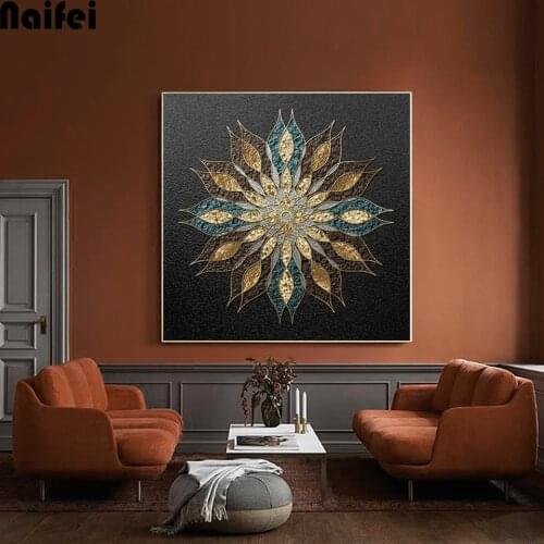 Dining Room Diamond Painting Cross Stitch 2020 New Living Room Full Diamond Embroidery American Abstract Art Mandala Flower