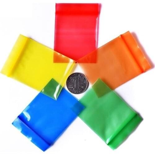 Colorful Translucent Resealable Zipper Ziplock Zip Lock Bag Mini Plastic Retail Packaging Bag Waterproof PVC Bag