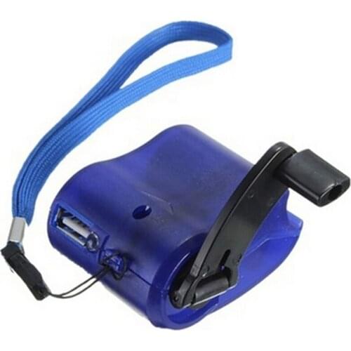 Edc Usb Phone Emergency Charger For Camping Hiking Outdoor Sports Hand Crank Travel Charger Camping Equipment Survival Tools——Bl
