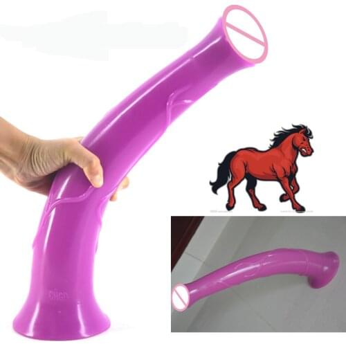 FAAK 16.9 Inch Fake Penis Sex Toys for Women Super Long Huge Big Animal Dildo Horse Dildo Erotic Toy Butt Vagina Flirting