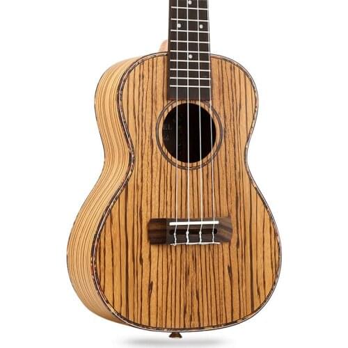 Hot Sale 23 Inch 4 Strings Zebra wood Ukulele Rosewood Fretboard Hawaiian Mini Guitar Music Instrument Tree Shape Ukelele UK2332