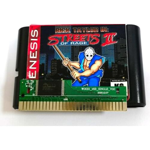 Rick Taylor In Streets Of Rage 2 16 Bit MD Game Card Sega Mega Drive Genesis