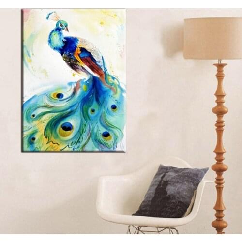 Proud Animals Peacock Oil Painting On Canvas 100%Hand Painted By Professional Artist Beautiful Animal Oil Painting Wall Decor