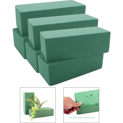 6x Floral Foam Bricks Green Foam Mud Blocks for Artificial Flowers Plants Dried Arrangement Wet Flowers Foam BRICKS Green