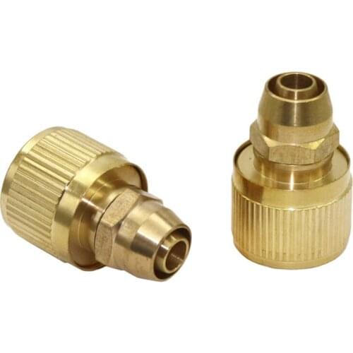 Brass Faucet Quick Connector with 3/8" Hose lock nut Irrigation Plumbing Pipe Fitting Water Hose conector 1 Pc
