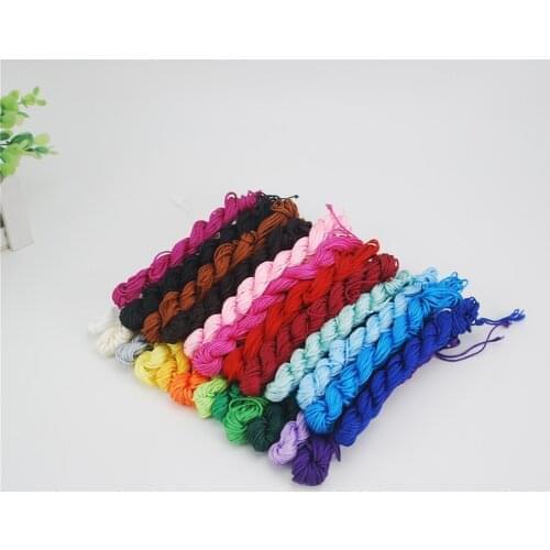 HOT 13meters 1pcs Multi color 1.5mm Macrame Cord Chinese Knot Beading Chinlon Nylon Kumihimo Cord Polyamide Yarn Knit DS205
