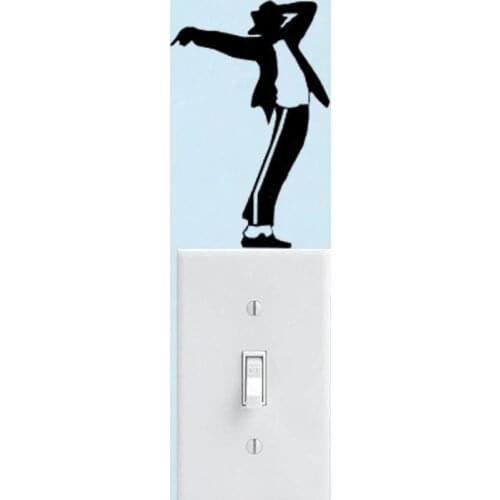 Michael Jackson Fashion Bedroom Vinyl Wall Sticker Light Switch Decals 6SS0322