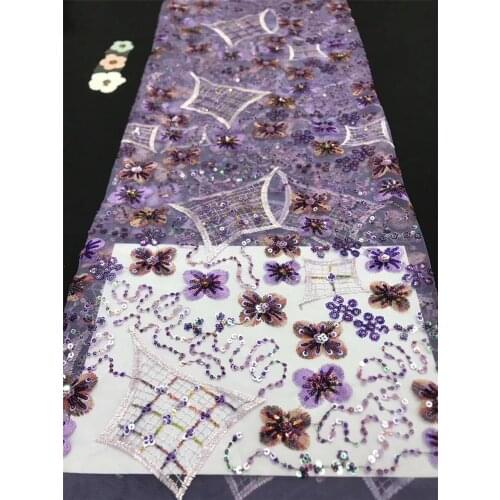 The latest Nigerian lace fabric 2021 high-quality African tulle French lace embroidery fabric for the bride J3650