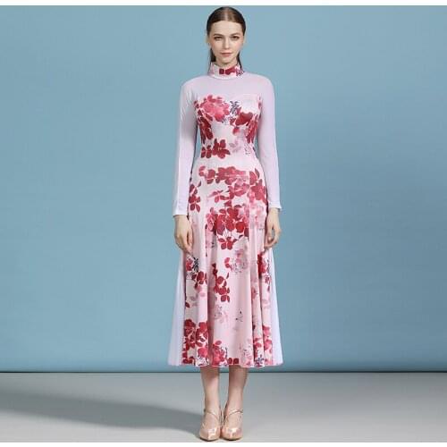 Ballroom Waltz Dress Rumba Standard Social Dress Ballroom Dance Competition Dress Fringe Modern Dance Dress