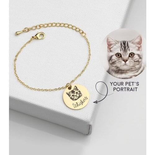 DIY Custom Portrait Dog Bracelet Mothers Day Gift Pet Portrait Best Friend Gift Idea for Animal Lover Dog Mom Pet Gifts Pet Gift