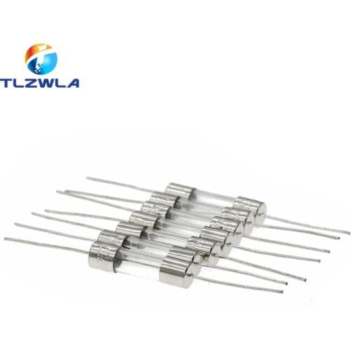 100pcs 5*20mm Axial Glass Fuse Fast Blow 250V With Lead Wire 5*20 F 0.5A/1A/2A/3A/3.15A/4A/5A/6.3A/8A/10A/12A/15A The fuse tube