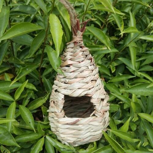 Bird Cage Handmade Straw Parrot Nest Bird House Practical Pigeon Breeding Nest