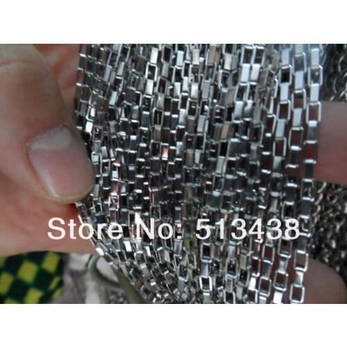 Sales promotion!100 meters cheaper Stainless Steel 3mm long box chain.jewelry finding DIY necklace bracelet in Bulk